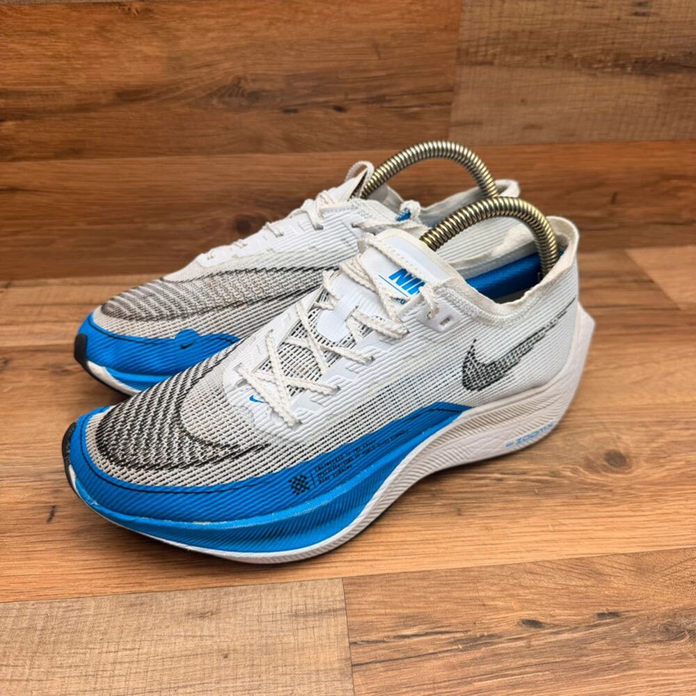Nike ZoomX Vaporfly Next% 2 Size 7 White Blue Racing Running Shoes